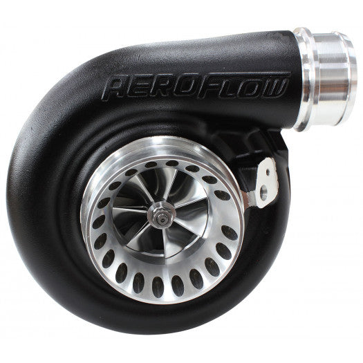 Aeroflow BOOSTED 6973 .91 Turbocharger 950HP, Hi Temp Black Finish External Wastegate, T4 Twin Entry Inlet Flange, V-Band Exhaust Flange