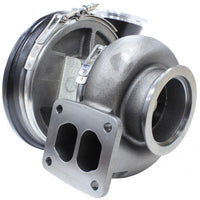 Aeroflow BOOSTED 7575 1.10 Turbocharger 1050HP, Hi Temp Black Finish External Wastegate, T4 Twin Entry Inlet Flange, V-Band Exhaust Flange