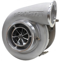 Aeroflow BOOSTED 7575 1.10 Turbocharger 1050HP, Natural Cast Finish External Wastegate, T4 Twin Entry Inlet Flange, V-Band Exhaust Flange
