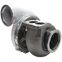 Aeroflow BOOSTED 7575 1.10 Turbocharger 1050HP, Natural Cast Finish External Wastegate, T4 Twin Entry Inlet Flange, V-Band Exhaust Flange