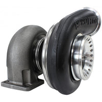 Aeroflow BOOSTED 8075 1.10 Turbocharger 1250HP, Hi Temp Black Finish External Wastegate, T4 Twin Entry Inlet Flange, V-Band Exhaust Flange