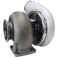Aeroflow BOOSTED 8075 1.10 Turbocharger 1250HP, Natural Cast Finish External Wastegate, T4 Twin Entry Inlet Flange, V-Band Exhaust Flange