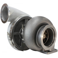 Aeroflow BOOSTED 8075 1.10 Turbocharger 1250HP, Natural Cast Finish External Wastegate, T4 Twin Entry Inlet Flange, V-Band Exhaust Flange