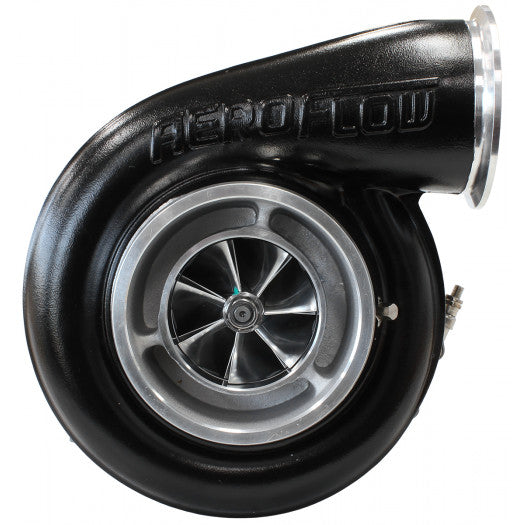 Aeroflow BOOSTED 7588 1.25 Turbocharger, Hi Temp Black Finish External Wastegate, T4 Twin Entry Inlet Flange, V-Band Exhaust Flange