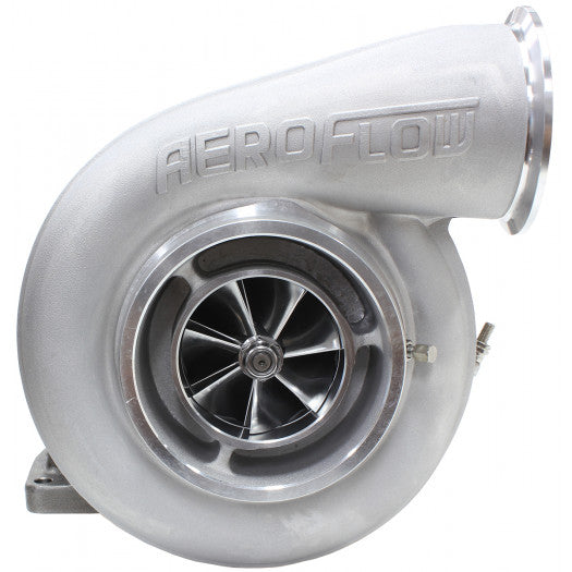 Aeroflow BOOSTED 7588 1.32 Turbocharger 1500HP, Natural Cast Finish External Wastegate, T6 Twin Entry Inlet Flange, V-Band Exhaust Flange