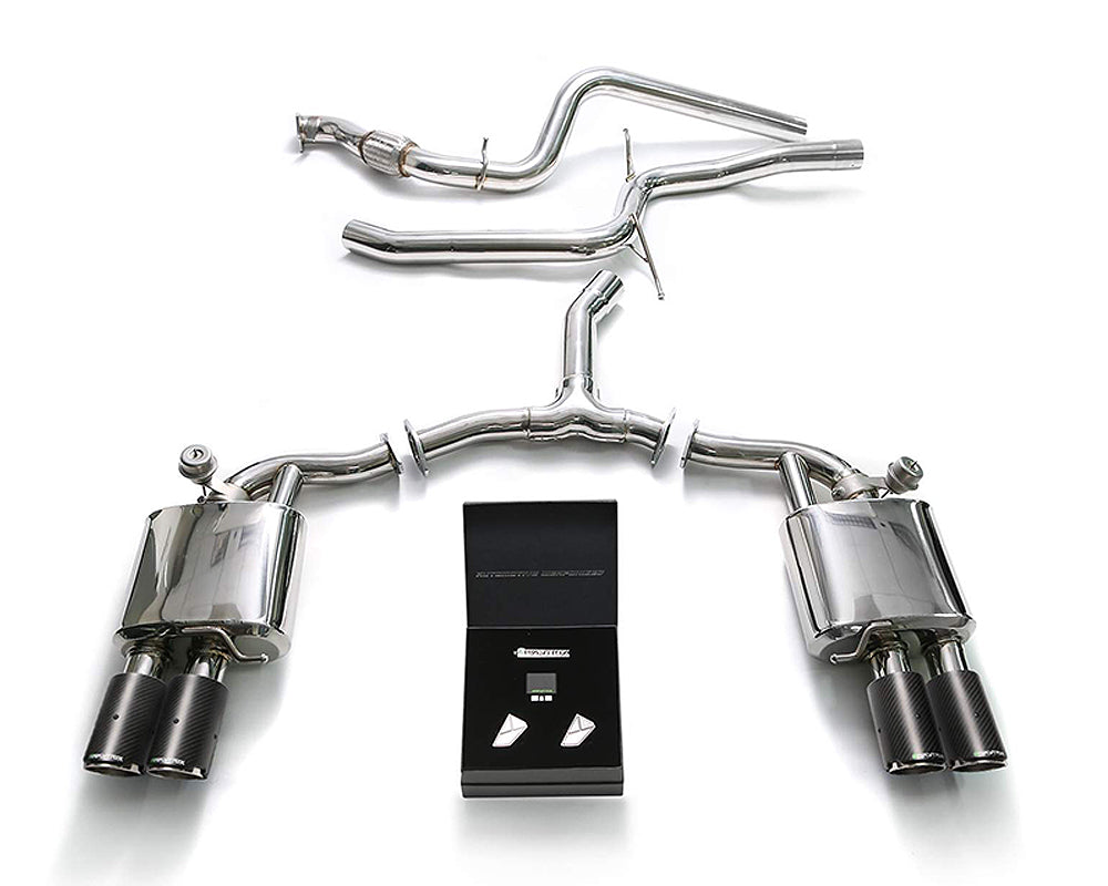 ARMYTRIX Stainless Steel Valvetronic Catback Exhaust System Quad Carbon Tips Audi A5 Quattro | A5 Sportback 2.0 TFSI B9 16-20