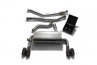 ARMYTRIX Stainless Steel Valvetronic Catback Exhaust System Quad Matte Black Tips BMW 335i GT F34 13-15