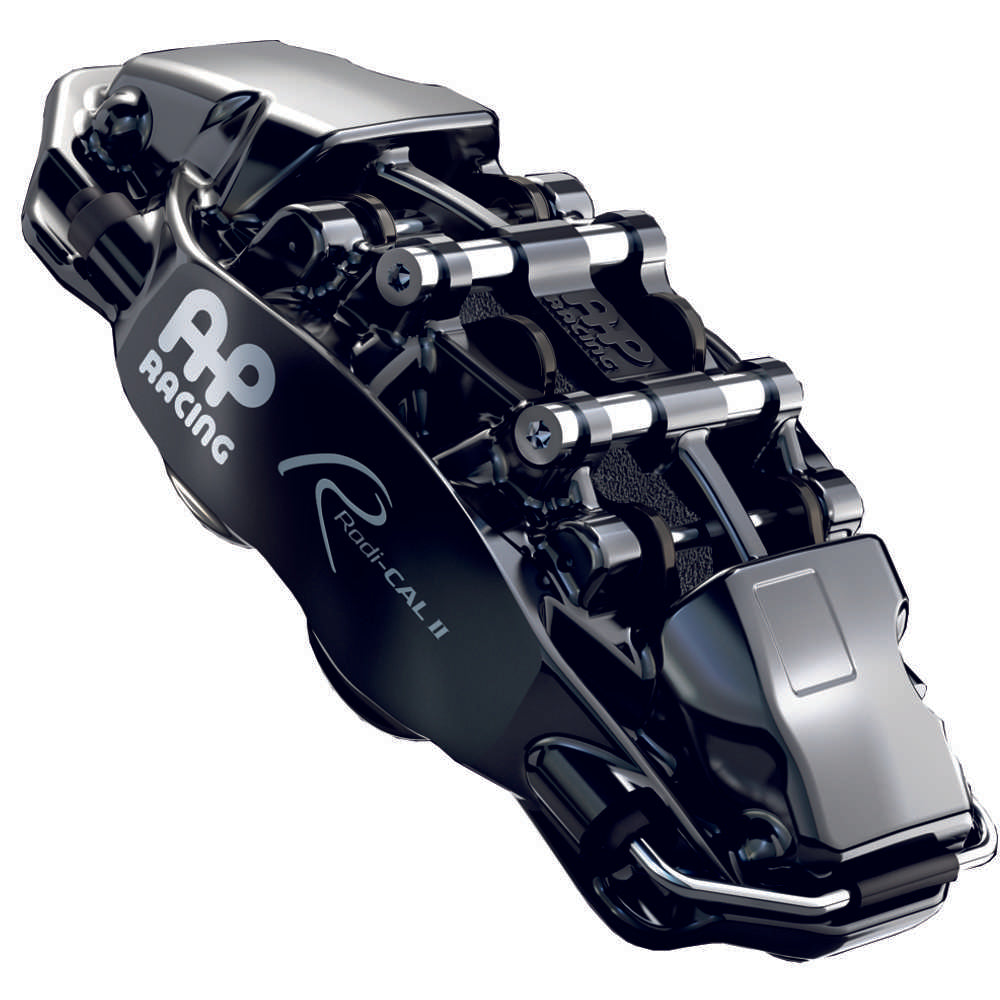 AP Racing Street Front PAIR Black 4 Piston Performance Brake Calipers World Radi-CAL 2 CP9540 49.56cm² Piston Area