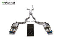 ARMYTRIX Stainless Steel Valvetronic Catback Exhaust System Quad Blue Coated Tips Ford Mustang GT Coyote 5.0L V8 18-20