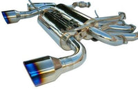 INVIDIA GEMINI CAT BACK EXHAUST W/TI STRAIGHT CUT TIPS FOR NISSAN SKYLINE V36/INFINITI G37 V36 (COUPE)