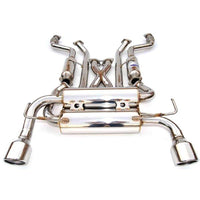 INVIDIA GEMINI CAT BACK EXHAUST W/SS ROLLED TIPS FOR NISSAN 370Z Z34 09-20