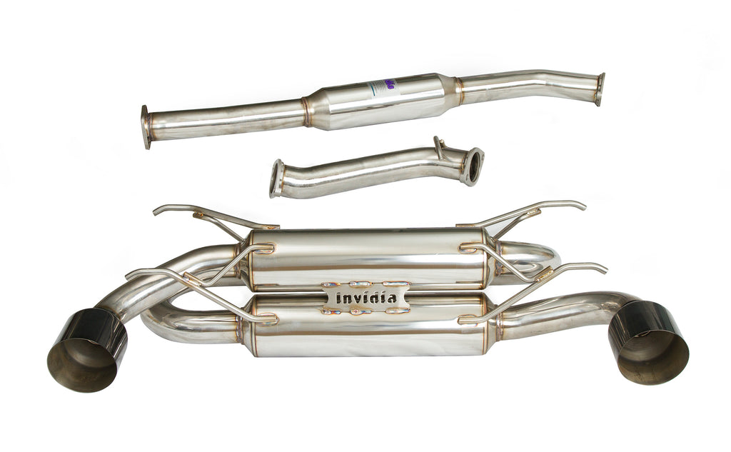 INVIDIA R400 "SIGNATURE EDITION" 70MM CAT BACK EXHAUST W/BLACK TIPS FOR SUBARU BRZ/TOYOTA 86 12-20