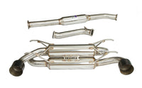 INVIDIA R400 "SIGNATURE EDITION" 70MM CAT BACK EXHAUST W/BLACK TIPS FOR SUBARU BRZ/TOYOTA 86 12-20