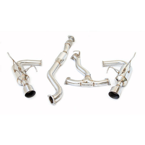 INVIDIA R400 CAT BACK EXHAUST W/SS TIPS FOR SUBARU WRX 08-10 SEDAN/FORESTER XT SH, SJ 08-18