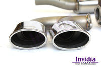 INVIDIA Q300 NON-VALVED CATBACK EXHAUST W/OVAL SS ROLLED TIPS FOR VW GOLF R MK7