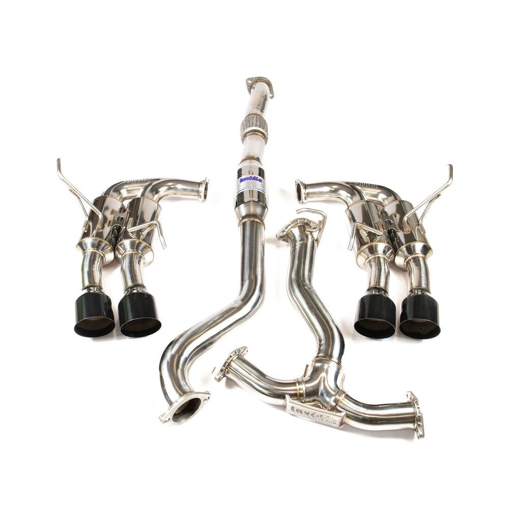 INVIDIA R400 "SIGNATURE EDITION" CAT BACK EXHAUST W/BLACK TIPS FOR SUBARU WRX/STI 11-21