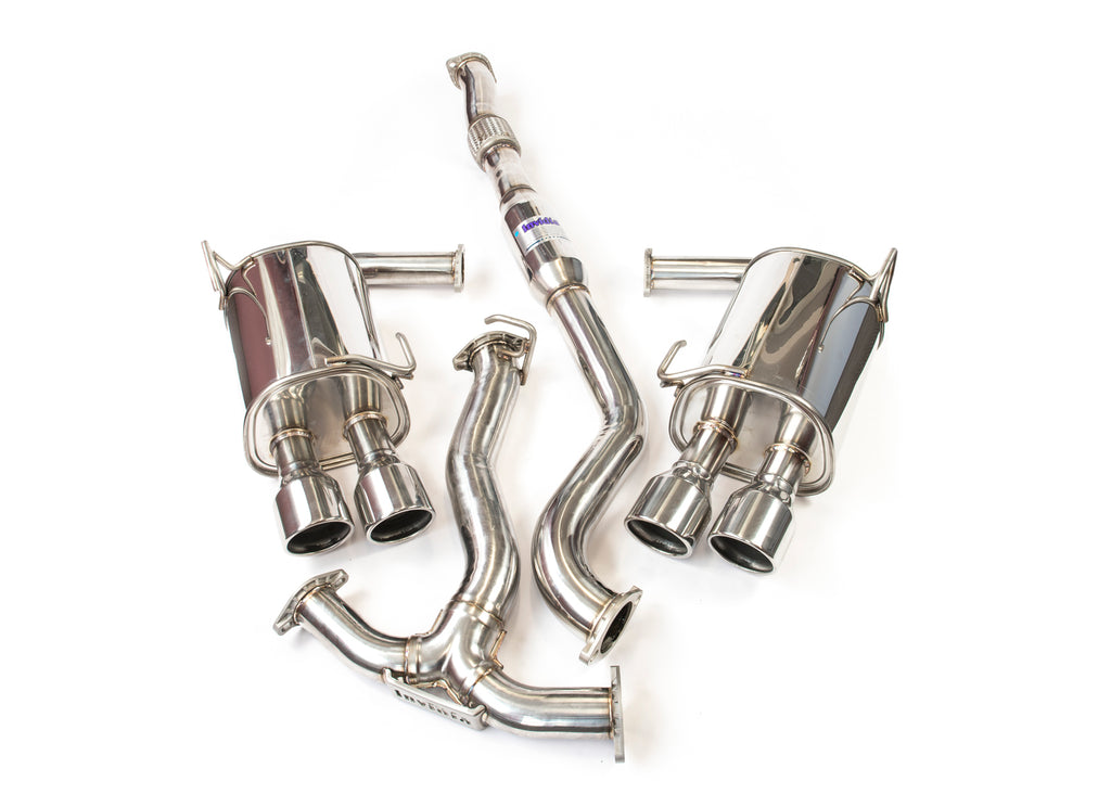INVIDIA Q300 CAT BACK EXHAUST W/SS ROLLED TIPS FOR SUBARU WRX/STI 11-20
