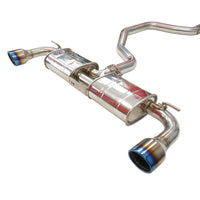 INVIDIA R400 CAT BACK EXHAUST W/ROUND TI TIPS FOR VW GOLF GTI MK7.5