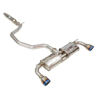 INVIDIA R400 CAT BACK EXHAUST W/ROUND TI TIPS FOR VW GOLF GTI MK7.5
