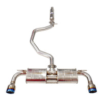 INVIDIA R400 CAT BACK EXHAUST W/ROUND TI TIPS FOR VW GOLF GTI MK7.5