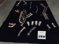 RES SS304, Mid Pipe+Valvetronic Rear Section+Four Tips+Remote Control Kits FIT Porsche Cayenne E3 2.9T 2018+