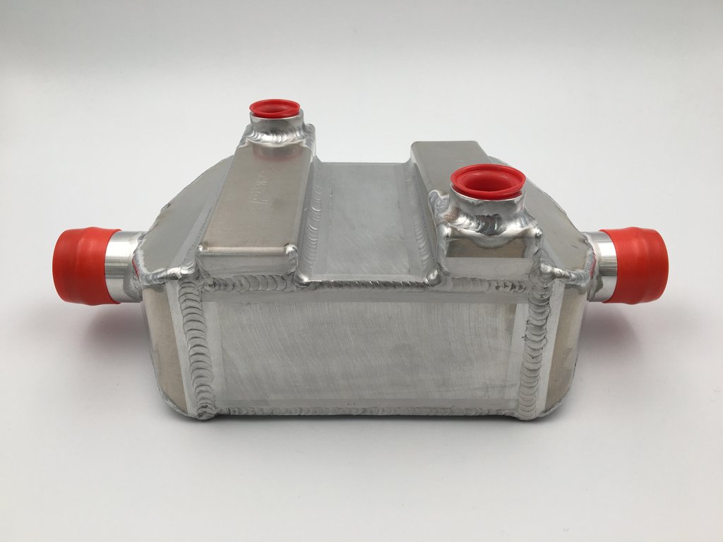 PWR PWH55126 68mm Generic Tube and Fin Oil/Water Heat Exchanger, 38mm Outlets