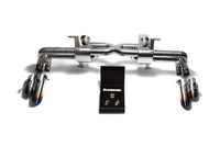 ARMYTRIX Titanium Valvetronic Exhaust System Quad Titanium Blue Tips Lamborghini Huracan LP610 | LP580 15-20