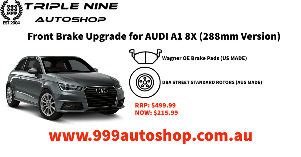 Front Brake Upgrade for AUDI A1 8X (288mm Version) 12~19 (1.0L~1.6L)
