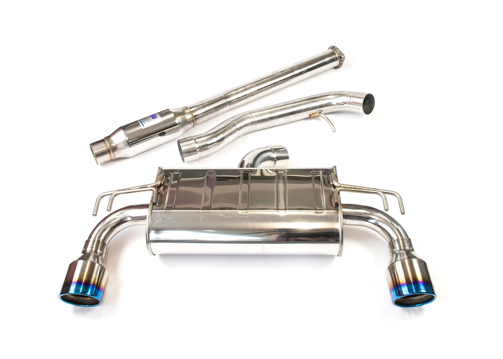 INVIDIA Q300 O2 BACK EXHAUST W/TI TIPS FOR MITSUBISHI EVO X CZ4A