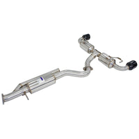 INVIDIA N2 O2 BACK EXHAUST W/CATLESS FRONT PIPE, BLACK TIPS FOR TOYOTA YARIS GR XPA16R
