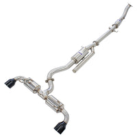 INVIDIA N2 O2 BACK EXHAUST W/CATLESS FRONT PIPE, BLACK TIPS FOR TOYOTA YARIS GR XPA16R
