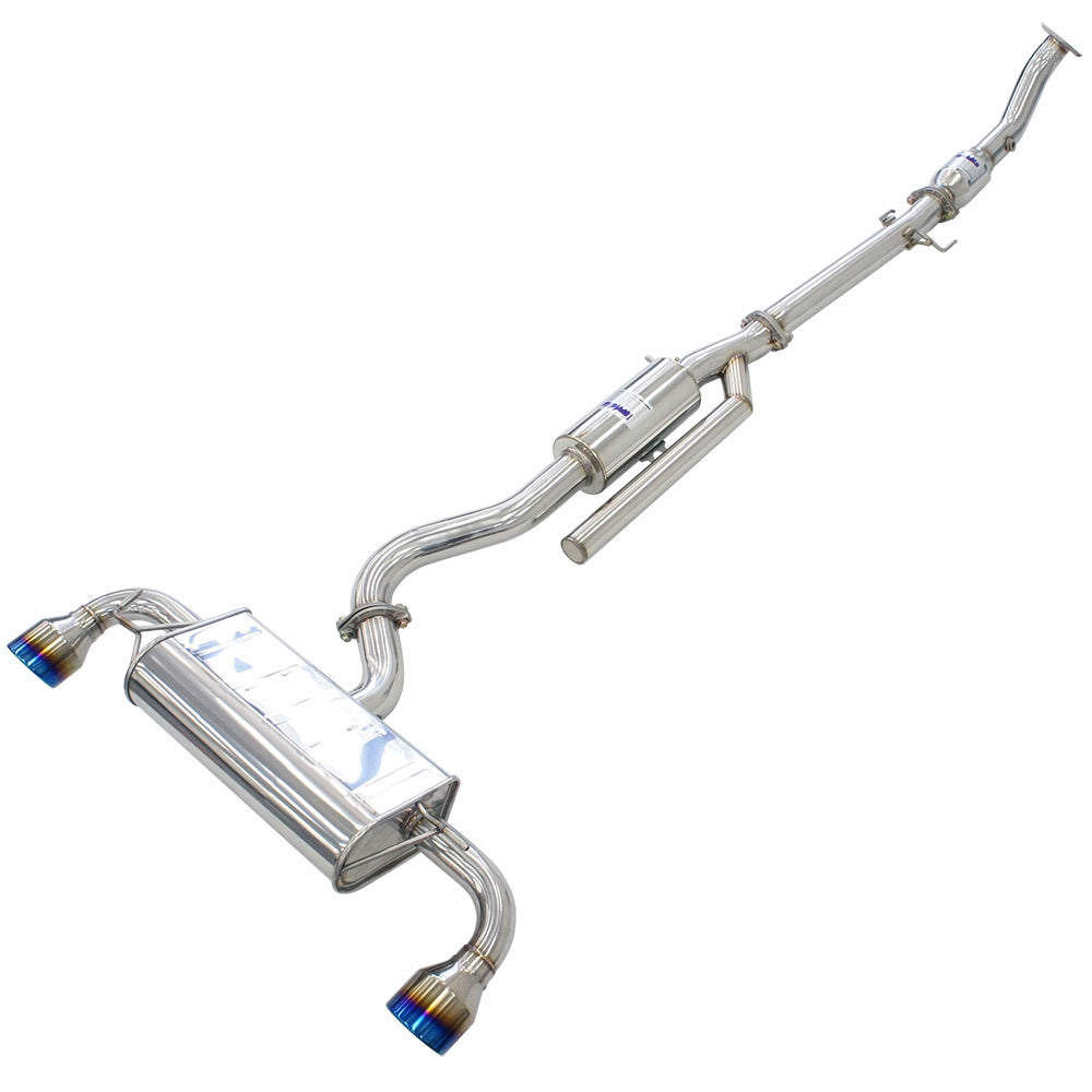 INVIDIA Q300 O2 BACK EXHAUST W/CATLESS FRONT PIPE, TI TIPS FOR TOYOTA YARIS GR XPA16R