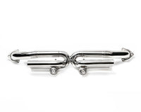 ARMYTRIX Stainless Steel Valvetronic Exhaust System Quad Matte Black Tips Porsche 991.2 Turbo