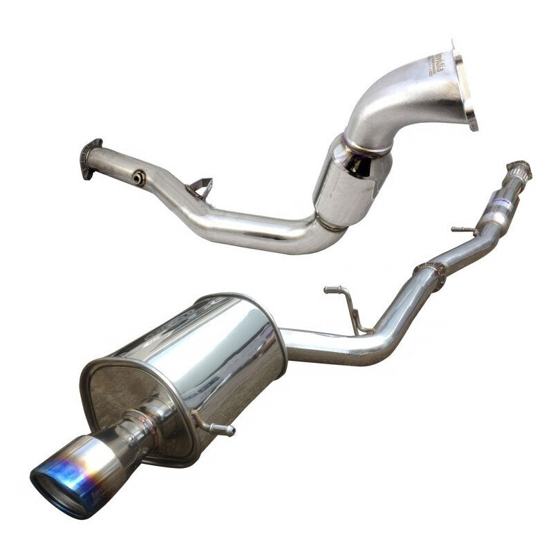 INVIDIA Q300 TURBO BACK EXHAUST W/TI TIP FOR SUBARU WRX/STI GD 01-07