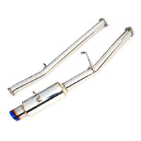 INVIDIA N1 TURBO BACK EXHAUST NON RESONATED W/CATTED DOWN PIPE, TI TIP FOR SUBARU WRX/STI GD 01-07