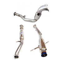 INVIDIA N1 TURBO BACK EXHAUST RESONATED W/CATLESS DOWN PIPE, TI TIP FOR SUBARU WRX/STI GD 01-07