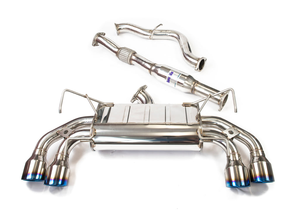 INVIDIA Q300 TURBO BACK EXHAUST W/TI TIPS FOR SUBARU 11-14 WRX/08-14 STI (HATCH)