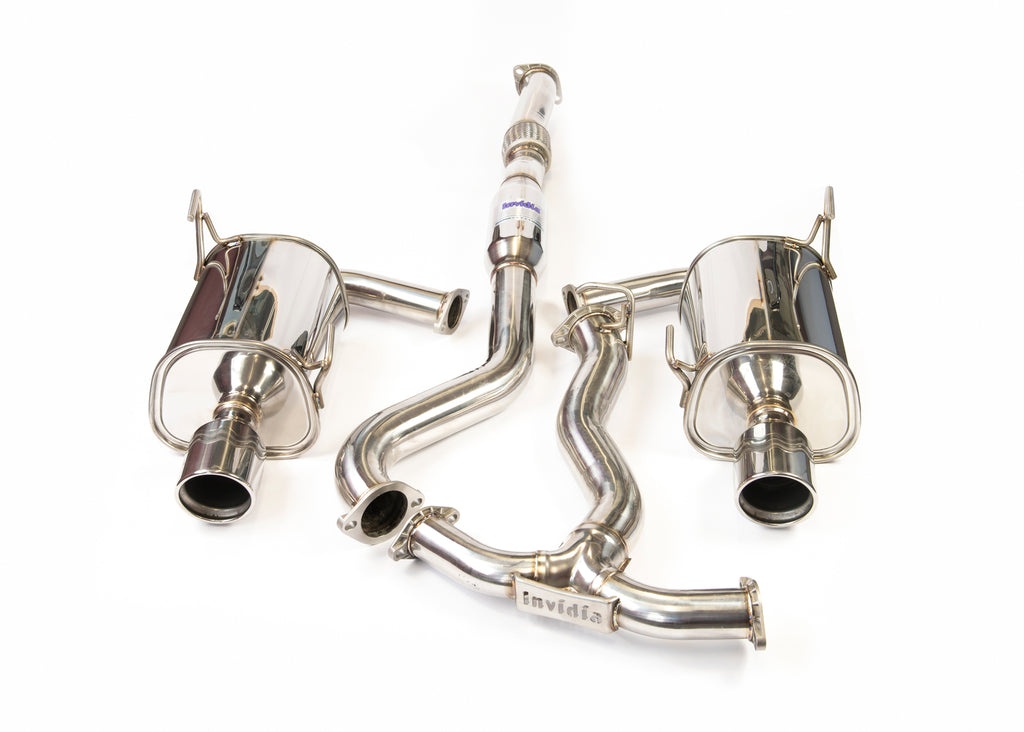 INVIDIA Q300 TURBO BACK EXHAUST W/SS TIPS FOR SUBARU WRX 08-10 SEDAN/FORESTER XT SH (5MT/4AT)