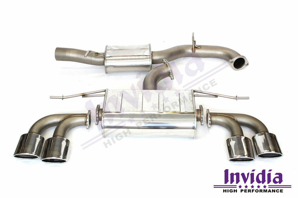 INVIDIA Q300 TURBO BACK EXHAUST W/OVAL TI TIPS FOR VW GOLF R MK7