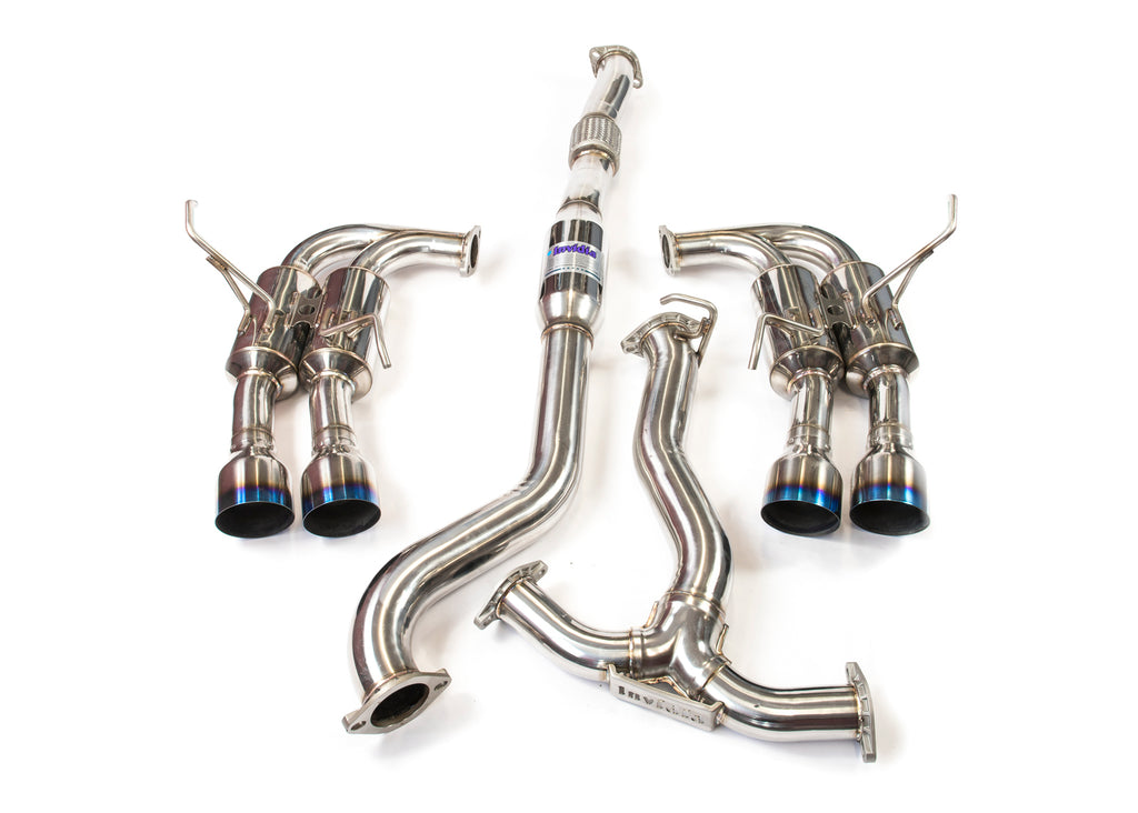 INVIDIA R400 TURBO BACK EXHAUST SYSTEM W/TI TIPS FOR SUBARU WRX 15-20 (MANUAL)