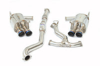 INVIDIA Q300 TURBO BACK EXHAUST W/TI STRAIGHT CUT TIPS FOR SUBARU WRX 11-14/STI 11-20