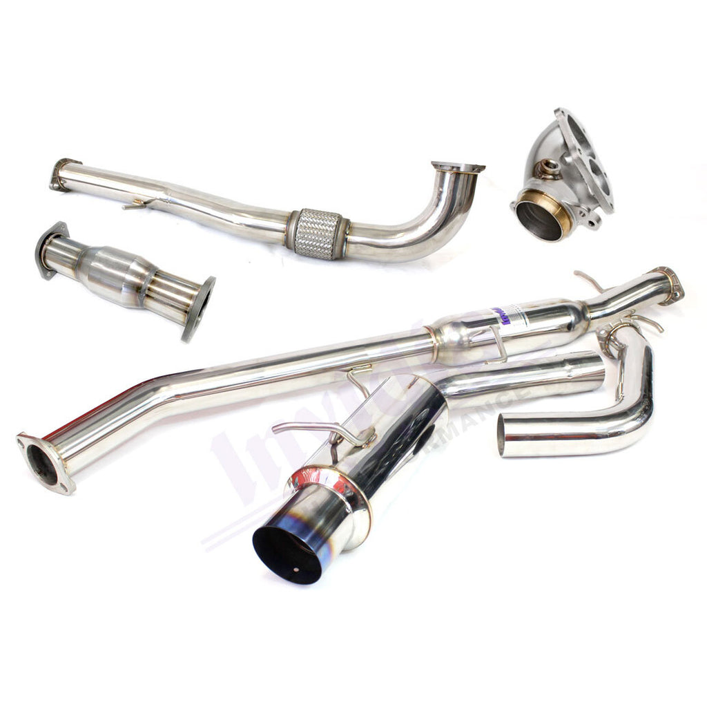 INVIDIA N1 TURBO BACK EXHAUST W/METAL MATRIX CAT FOR MITSUBISHI EVO 4-6 CP9A (INC TME)