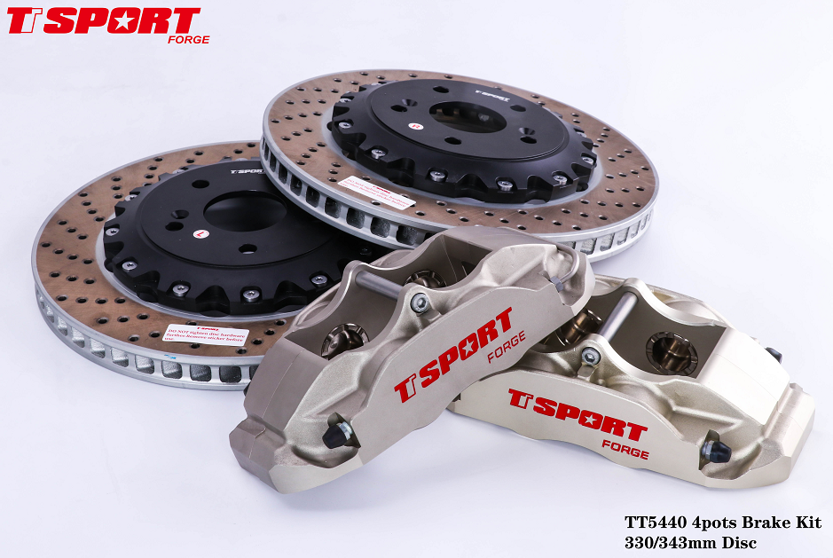 TTSPORT SEMI-FORGED TT5440 CALIPER ROTOR BIG BRAKE KIT FOR AUDI S3 A3 VW MK7 MK6