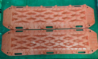 2pc  Recovery Tracks Sand Track 10T Sand / Snow / Mud Trax 4WD Orange Color