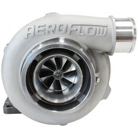 Aeroflow BOOSTED 5455 .63 Turbocharger 650HP, Natural Cast Finish External Wastegate, T3 Inlet Flange, V-Band Exhaust Flange