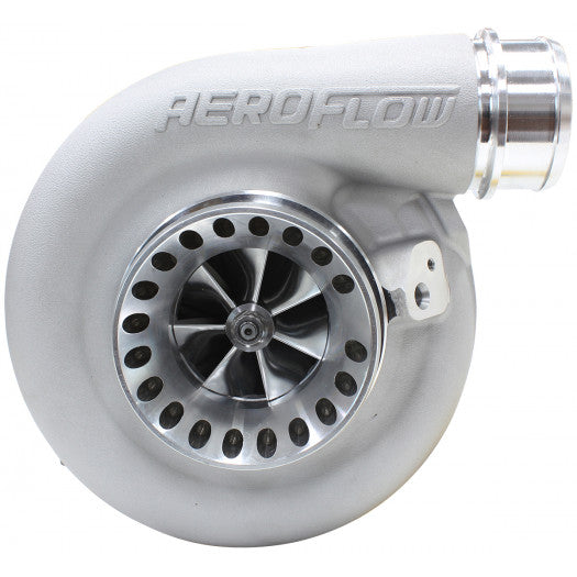 Aeroflow BOOSTED 6673 .91 Turbocharger 850HP, Natural Cast Finish External Wastegate, T4 Twin Entry Inlet Flange, V-Band Exhaust Flange
