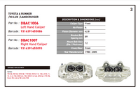 DBA Street Series Brake Caliper front (A PAIR) for TOYOTA Landcruiser SERIES 62-77