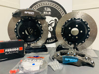 AP RACING PRO 5000 R (CP 9668) FOR AUDI RS4 WITH AP RACING J HOOK ROTORS + AP RACING FLOATING NUTS