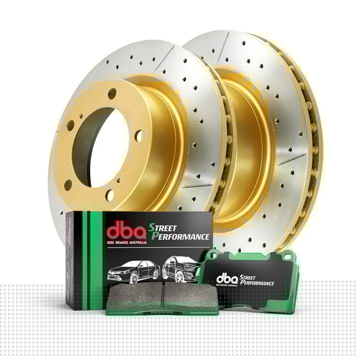 DBA Front Brake Upgrade Holden Commodore DBA2026X X-Gold Rotors & Street DB2266SP Pads
