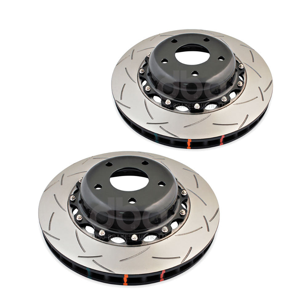 2 X DBA 5000 Fully Assembled 2-piece Black Hat XS KP FIT HSV 05-06 AP 4 Piston Caliper F